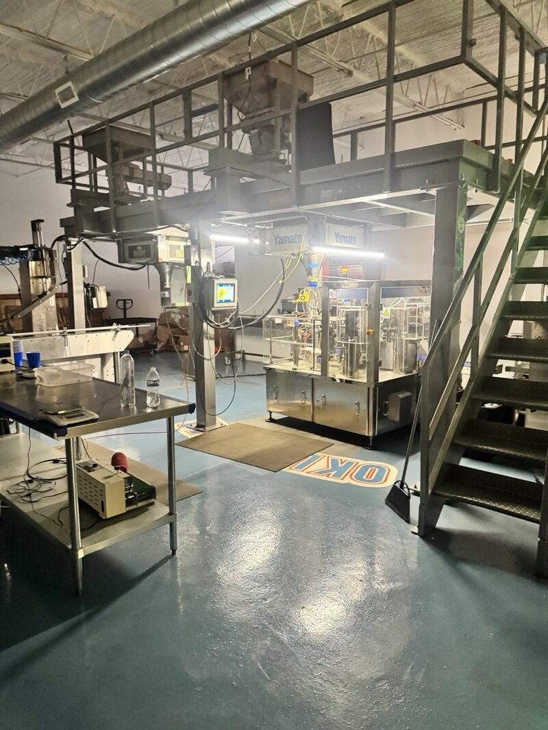 Vertical view of the production floor